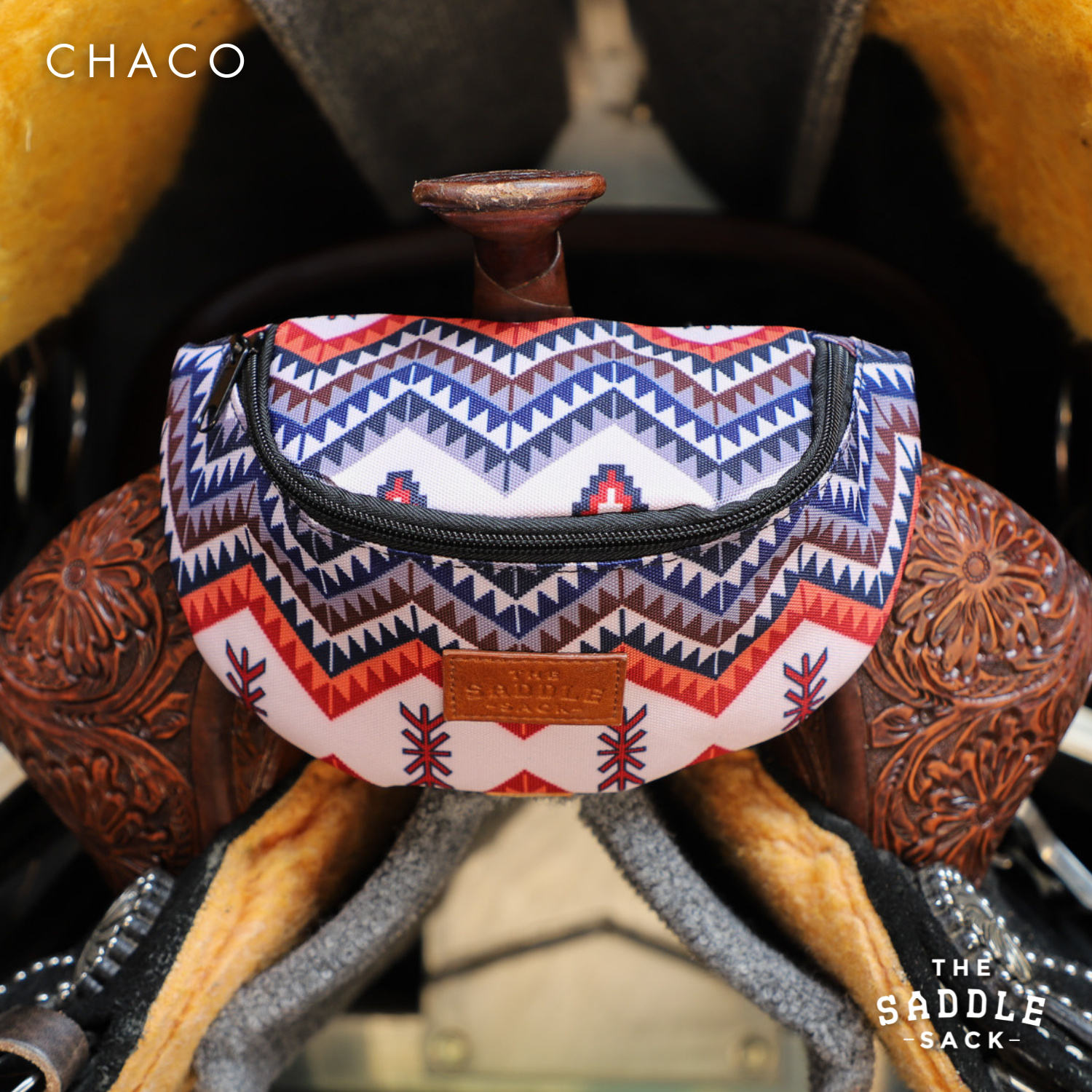 Compact Clip On Saddle Bag With Zipper Closure