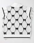 Bow Quarter-Zip Short Sleeve Sweater