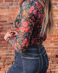 Leona Sleeve Mock top Long Sleeve Top