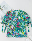 Ellianna Geometric Puff Sleeve Blouse