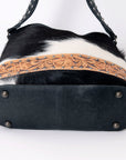 American Darling ADBG1122B Hobo Hand Tooled Hair-On Genuine Leather women bag western handbag purse