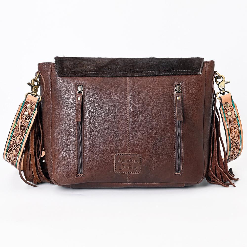 ADBGA335 American Darling Hand Tooled Hair On Genuine Leather Women Bag Western Handbag Purse