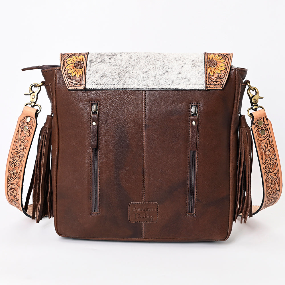 ADBGA336 American Darling Hand Tooled Hair On Genuine Leather Women Bag Western Handbag Purse