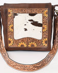 ADBGA337 American Darling Hand Tooled Hair On Genuine Leather Women Bag Western Handbag Purse