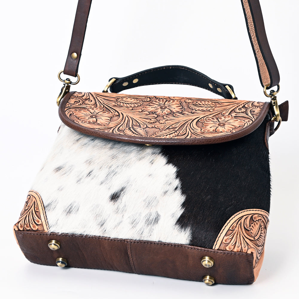 ADBGA338 American Darling Hand Tooled Hair On Genuine Leather Women Bag Western Handbag Purse