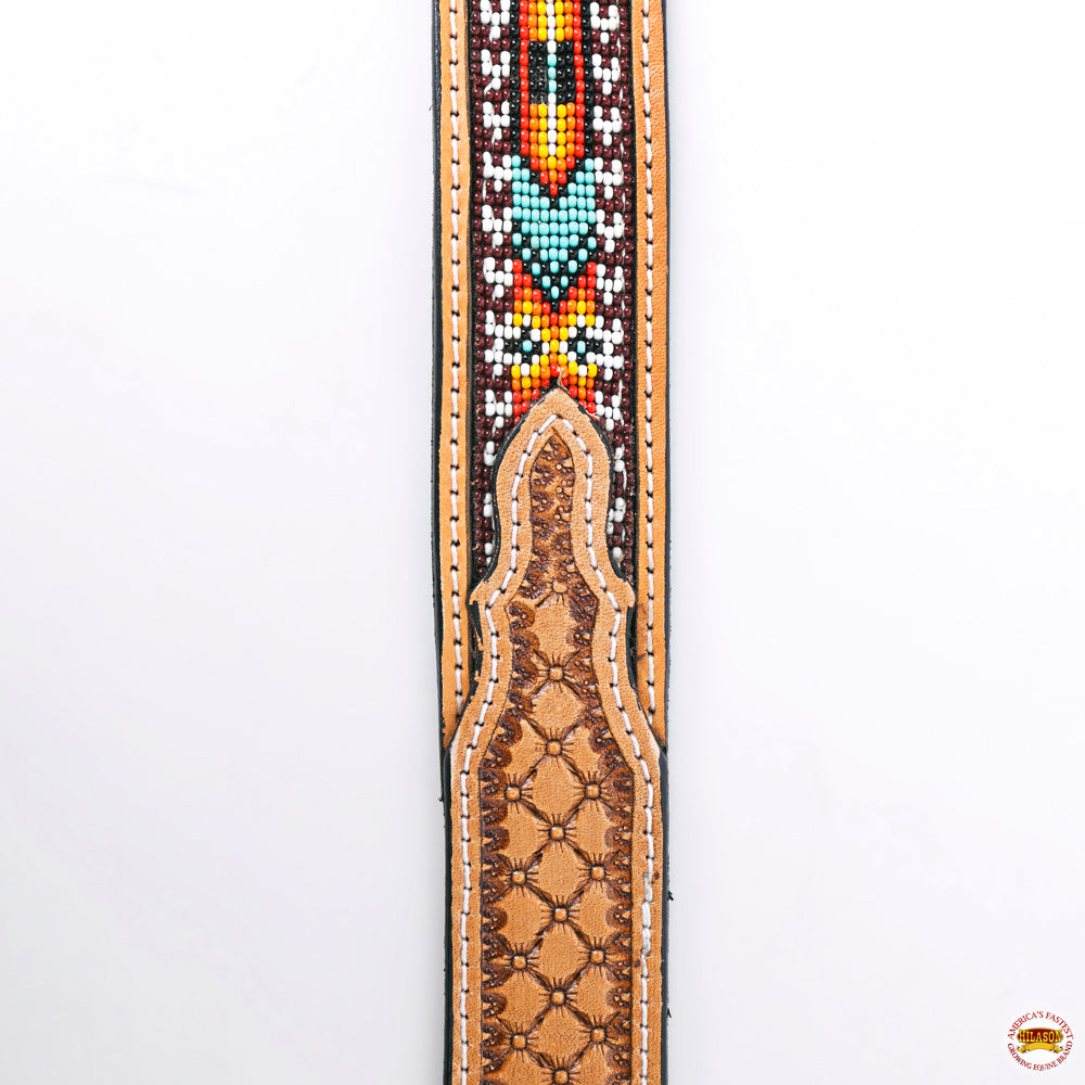 HILASON Western Genuine Leather Belt for Men Women Cowboy Cowgirl Handmade Unisex Full Grain Heavy Duty Tooled Beaded Belt