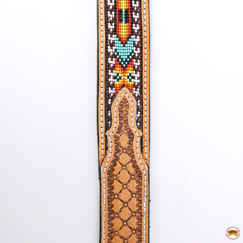 HILASON Western Genuine Leather Belt for Men Women Cowboy Cowgirl Handmade Unisex Full Grain Heavy Duty Tooled Beaded Belt