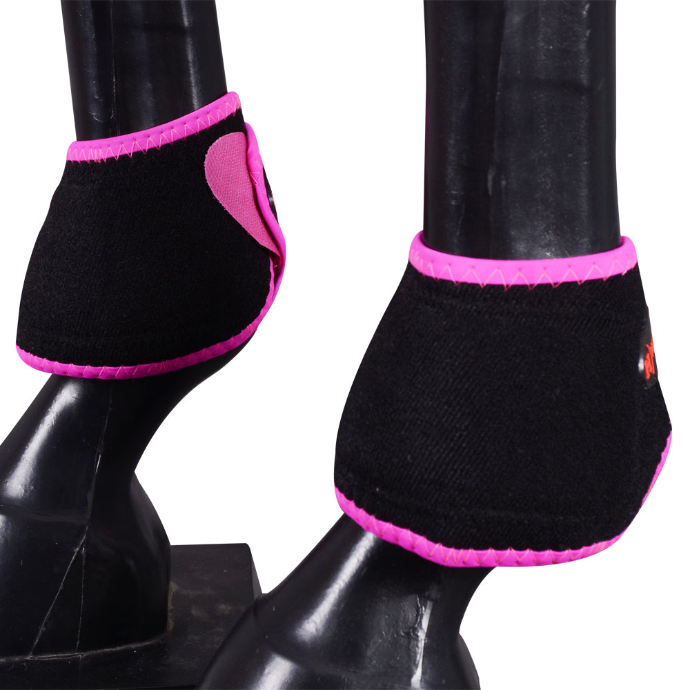HILASON Bell Boots for Horses No Turn Protection Comfort &amp; Durability Quick Wrap Hook and Loop Jumping Boots Sold in Pairs