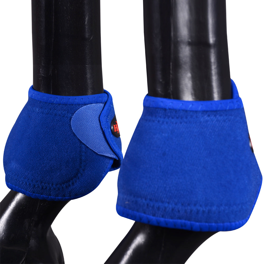 HILASON Bell Boots for Horses No Turn Protection Comfort &amp; Durability Quick Wrap Hook and Loop Jumping Boots Sold in Pairs