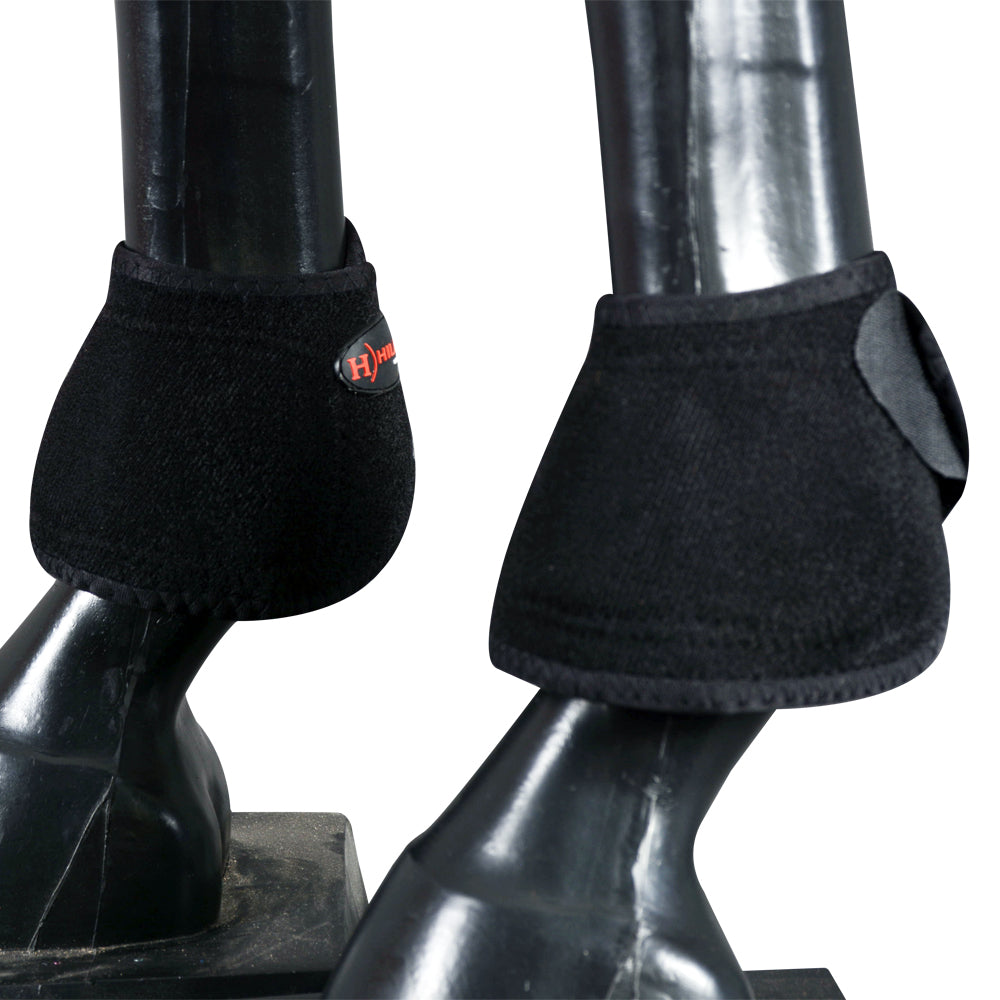 HILASON Bell Boots for Horses No Turn Protection Comfort &amp; Durability Quick Wrap Hook and Loop Jumping Boots Sold in Pairs