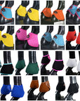 HILASON Bell Boots for Horses No Turn Protection Comfort & Durability Quick Wrap Hook and Loop Jumping Boots Sold in Pairs