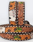 American Darling ADBLF205-L Beautifully Hand Tooled Genuine American Leather Belt Men and  Women