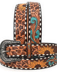 American Darling ADBLF207-L Beautifully Hand Tooled Genuine American Leather Belt Men and  Women