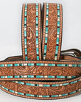 American Darling ADBLF210-L Beautifully Hand Tooled Genuine American Leather Belt Men and  Women