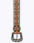 Beautifully Hand Tooled Hand Painted Genuine American Leather Belt Men and Women