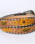 American Darling ADBLF211-L Beautifully Hand Tooled Genuine American Leather Belt Men and  Women