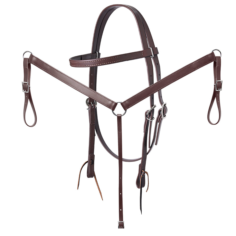 HILASON Western Horse Biothane Leather Headstall &amp; Breast Collar Set