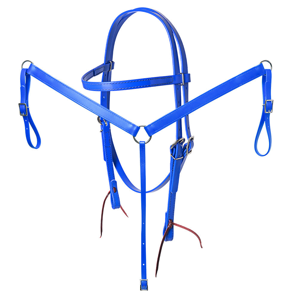 HILASON Western Horse Biothane Leather Headstall &amp; Breast Collar Set