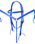 HILASON Western Horse Biothane Leather Headstall & Breast Collar Set