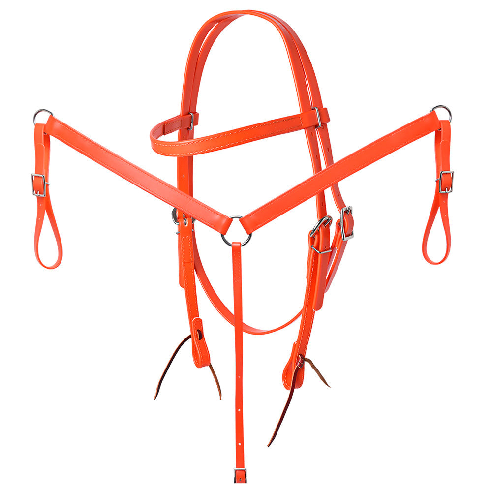 HILASON Western Horse Biothane Leather Headstall &amp; Breast Collar Set