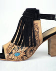 American Darling Adft101 Hand Tooled, Carved Genuine Leather Sandal Footwear Flip Flop | Tooled
