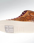 American Darling ADFT123 Hand tooled carved genuine leather trim lightweight shoe footwear slip on