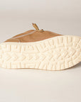American Darling ADFT133BR11 Hand tooled carved genuine leather trim lightweight shoe footwear slip on
