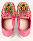 American Darling ADFT133FU2 Hand tooled carved genuine leather trim lightweight shoe footwear slip on