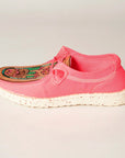 American Darling ADFT133NEPK10 Hand tooled carved genuine leather trim lightweight shoe footwear slip on