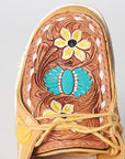 American Darling Floral Hand Curved Genuine leather shoe footwear slip on