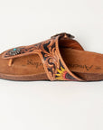 American Darling ADFTE105 Hand tooled carved genuine leather sandal footwear flip flop