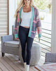 Elsa Slit Open Front Cardigan