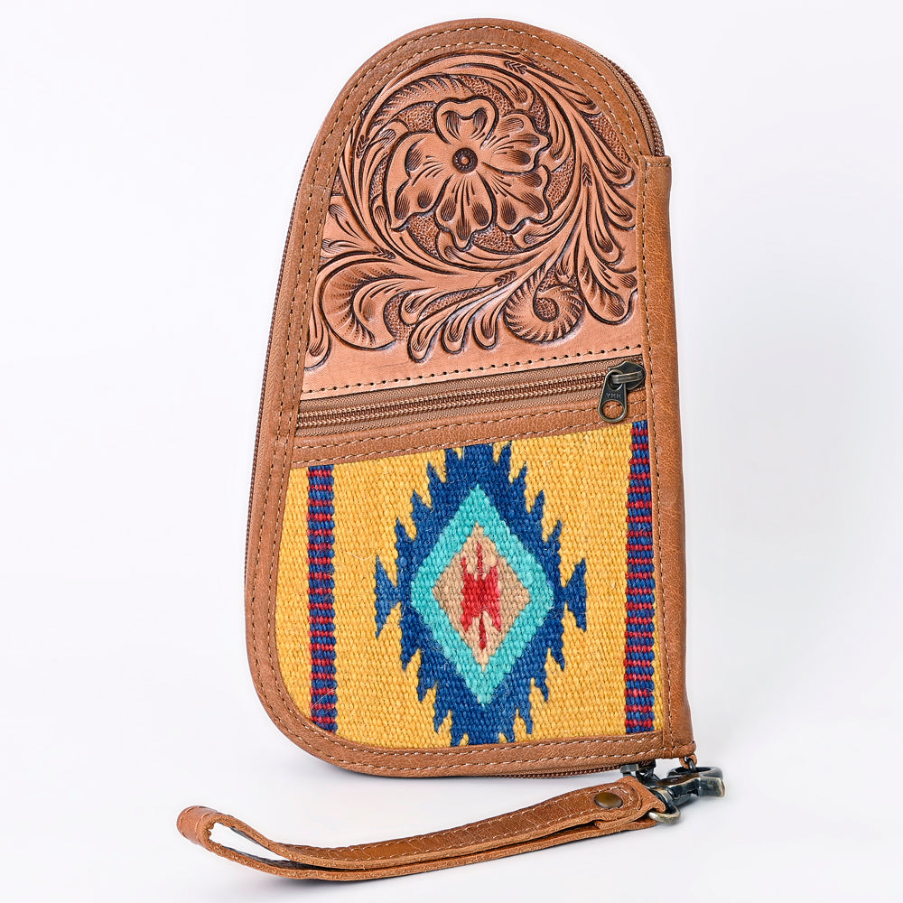 American Darling Gun Case Saddle Blanket Hand Tooled Genuine Leather Western Cases | Women Shotgun for Handguns