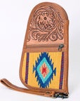 American Darling Gun Case Saddle Blanket Hand Tooled Genuine Leather Western Cases | Women Shotgun for Handguns