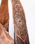 Hobo Hair On Saddle Blanket Genuine Leather Western Bag For Women