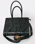 American Darling Tote Hand Tooled Genuine Leather Western Women Bag Handbag Purse | Black | Western Tote Bag | Travel Tote Bags | College Tote Bag | Casual Tote Bag