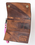 American Darling Clutch Hand Tooled Genuine Leather women bag western handbag purse