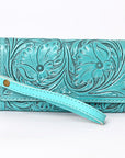 American Darling Clutch Hand Tooled Genuine Leather women bag western handbag purse
