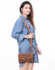 American Darling Wallet Hand Tooled Genuine Leather women bag western handbag purse