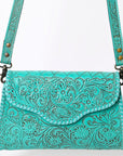 American Darling ADBG1137A Clutch Hand Tooled Genuine Leather women bag western handbag purse