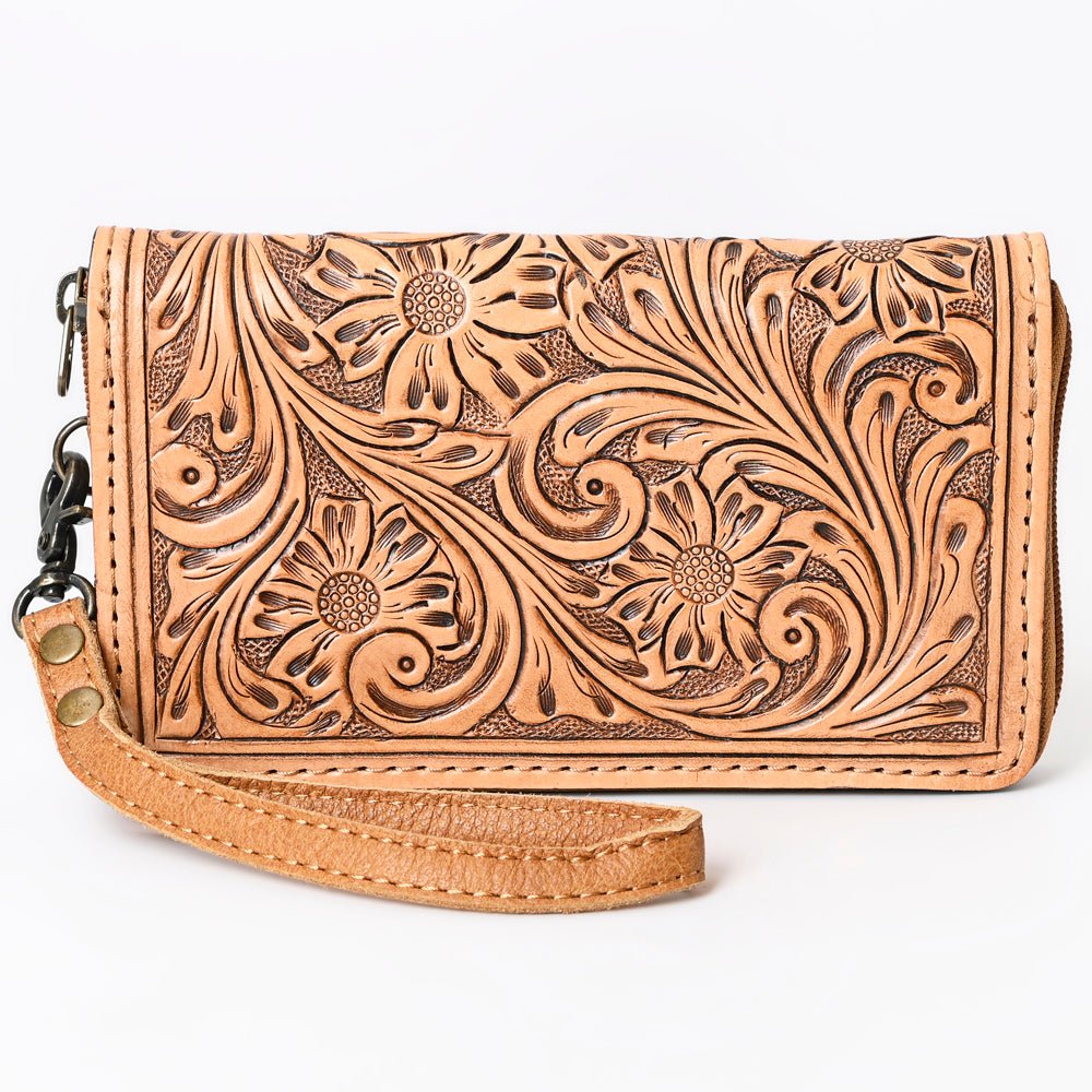 American Darling Clutch Hand Tooled Genuine Leather women bag western handbag purse