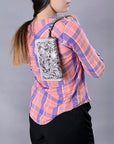 American Darling Clutch Hand Tooled Genuine Leather women bag western handbag purse