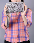 American Darling Clutch Hand Tooled Genuine Leather women bag western handbag purse