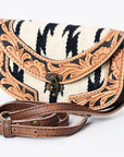 American Darling ADBG1097A Wallet Hand Tooled Saddle Blanket Genuine Leather women bag western handbag purse