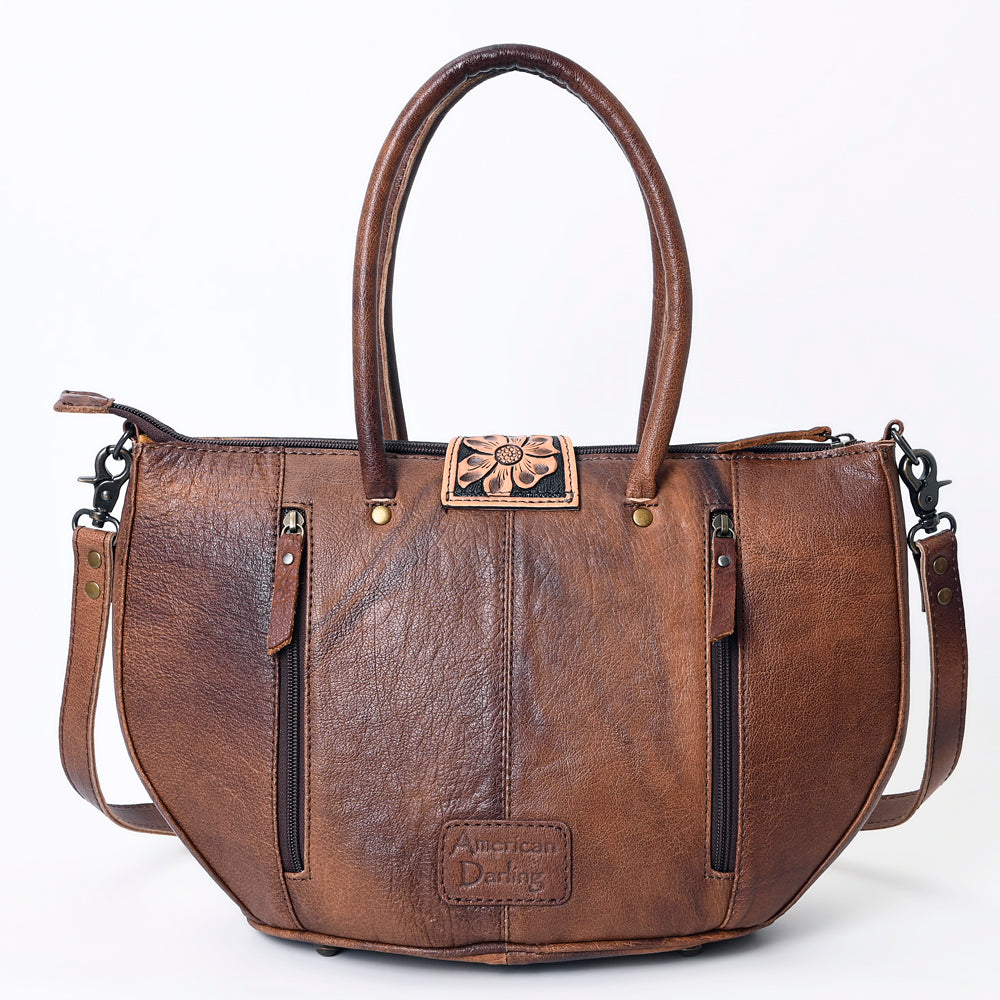 American Darling ADBG1084 Tote Hand Tooled Saddle Blanket Genuine Leather women bag western handbag purse