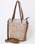 American Darling Tote Crocodile Embossed Genuine Leather Women Bag Western Handbag Purse