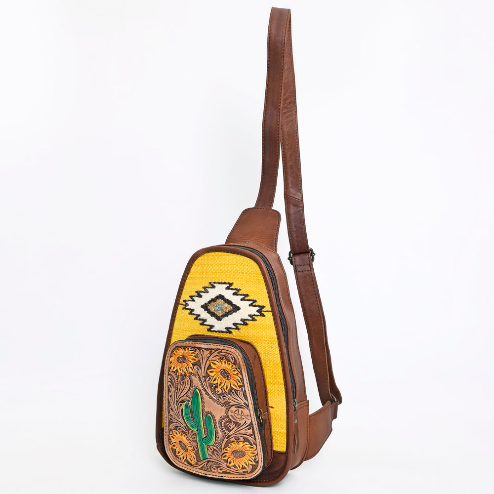 American Darling Sling Hand Tooled Saddle Blanket Genuine Leather women bag western handbag purse