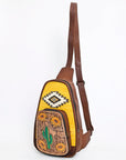 American Darling Sling Hand Tooled Saddle Blanket Genuine Leather women bag western handbag purse