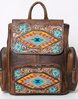 ADBG1150 American Darling Backpack Hand Tooled Saddle Blanket Genuine Leather women bag western handbag purse