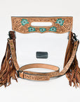 ADBG1163 American Darling Clear Bag Hand Tooled Genuine Leather women bag western handbag purse